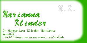 marianna klinder business card